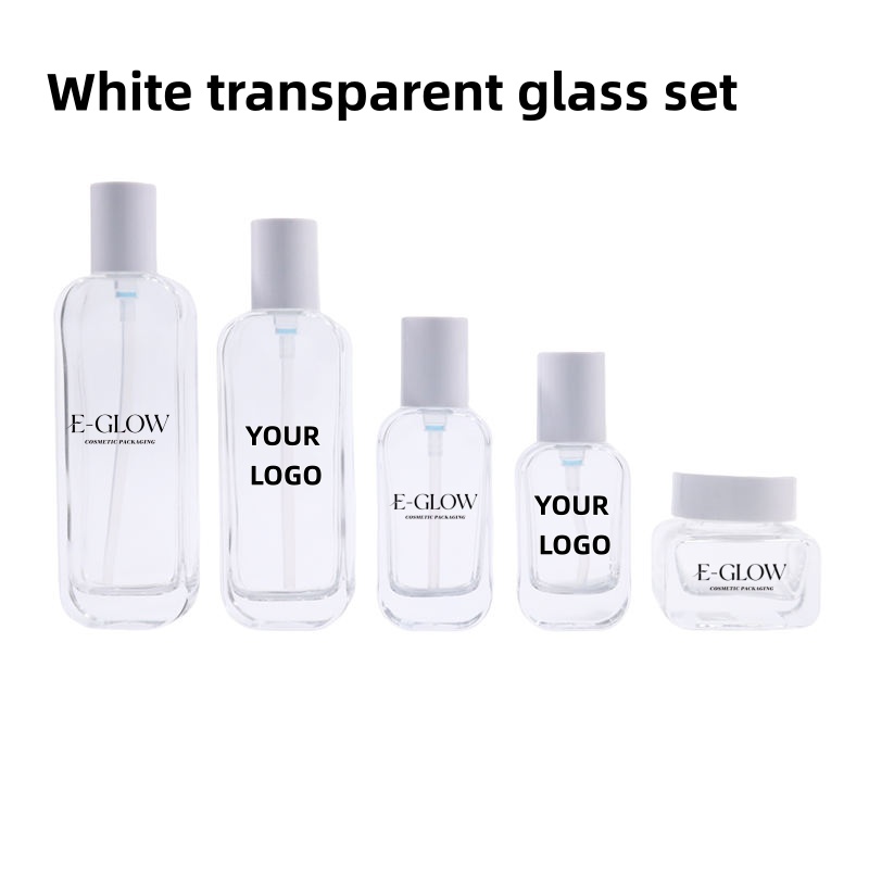 【로고 맞춤 제작】1개 고급 투명 유리 스킨케어 포장  - Luxury Skincare & Spa Photos 리뷰 및 가격